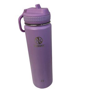 TAKEYA Actives 22oz Lilac Insulated Stainless Steel Water‎ Bottle with Straw Lid